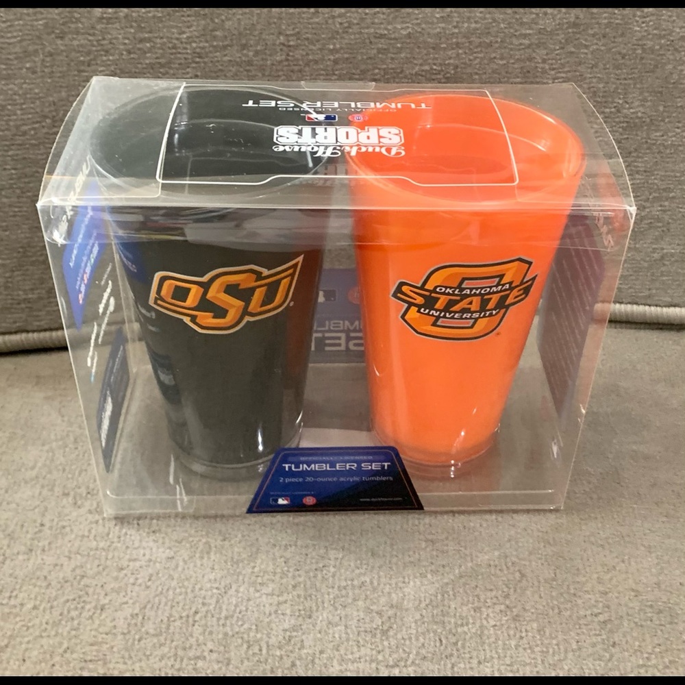 Oklahoma State Cowboys Acrylic Tumbler Set HOME AWAY OSU Cowboys Pokes